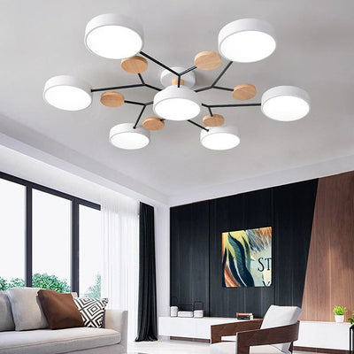 Modern Halo LED Ceiling Light – Semi Flush Mount Ring Design