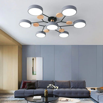 Modern Halo LED Ceiling Light – Semi Flush Mount Ring Design