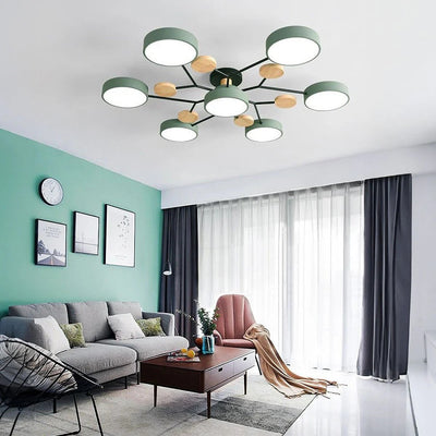 Modern Halo LED Ceiling Light – Semi Flush Mount Ring Design