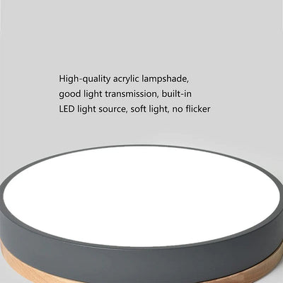 Disc Flush Ceiling Light – Minimal LED Round Fixture