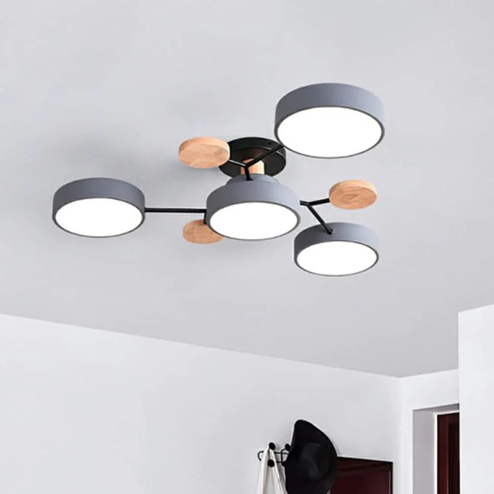 Modern Halo LED Ceiling Light – Semi Flush Mount Ring Design