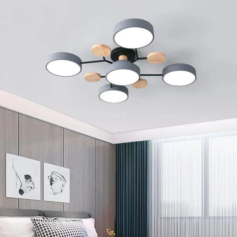 Modern Halo LED Ceiling Light – Semi Flush Mount Ring Design