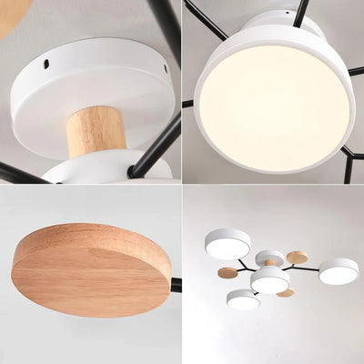 Modern Halo LED Ceiling Light – Semi Flush Mount Ring Design