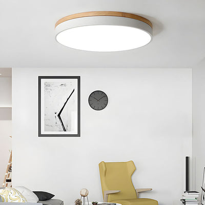 Disc Flush Ceiling Light – Minimal LED Round Fixture