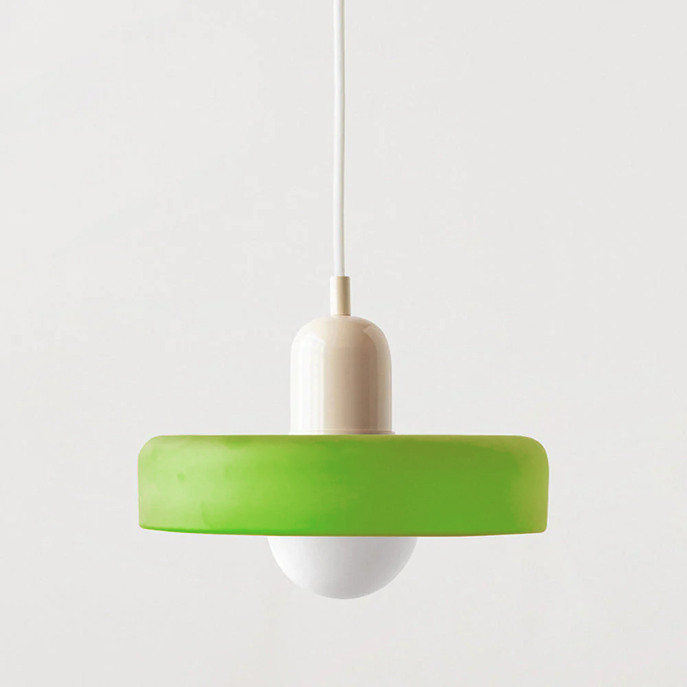 Bauhaus Colored Glass Pendant Light | Modern Dining Lamp