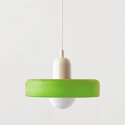 Bauhaus Colored Glass Pendant Light | Modern Dining Lamp
