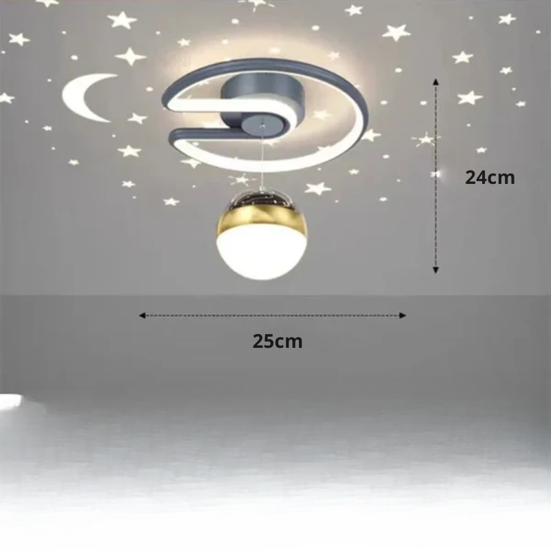 Starry Sky LED Ceiling Light – Modern Chandelier for Living & Kids