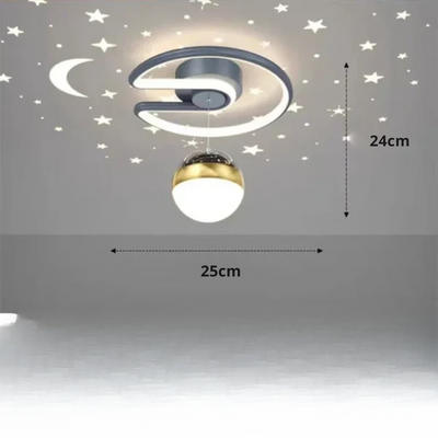 Starry Sky LED Ceiling Light – Modern Chandelier for Living & Kids