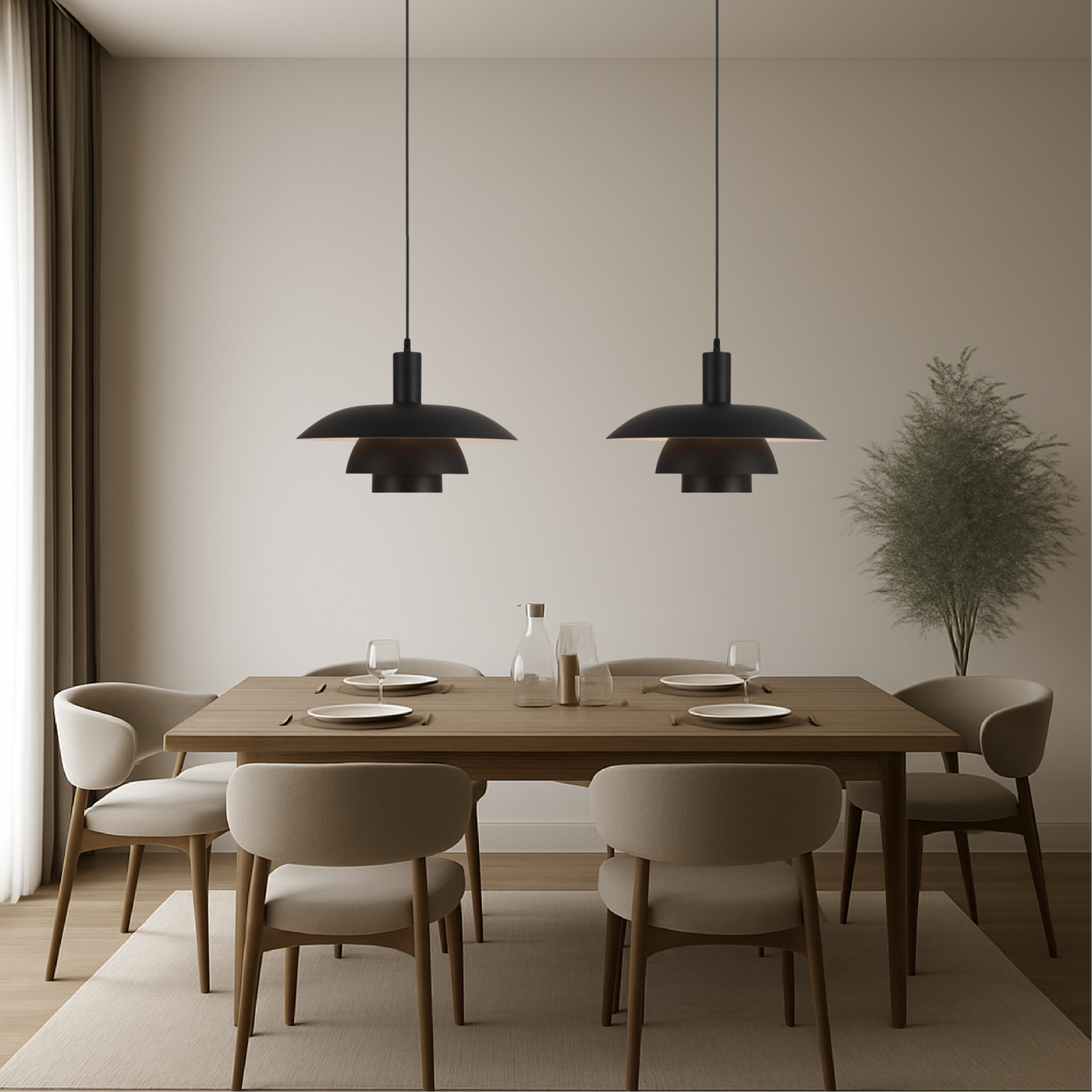 Danish Style Layered Pendant Light