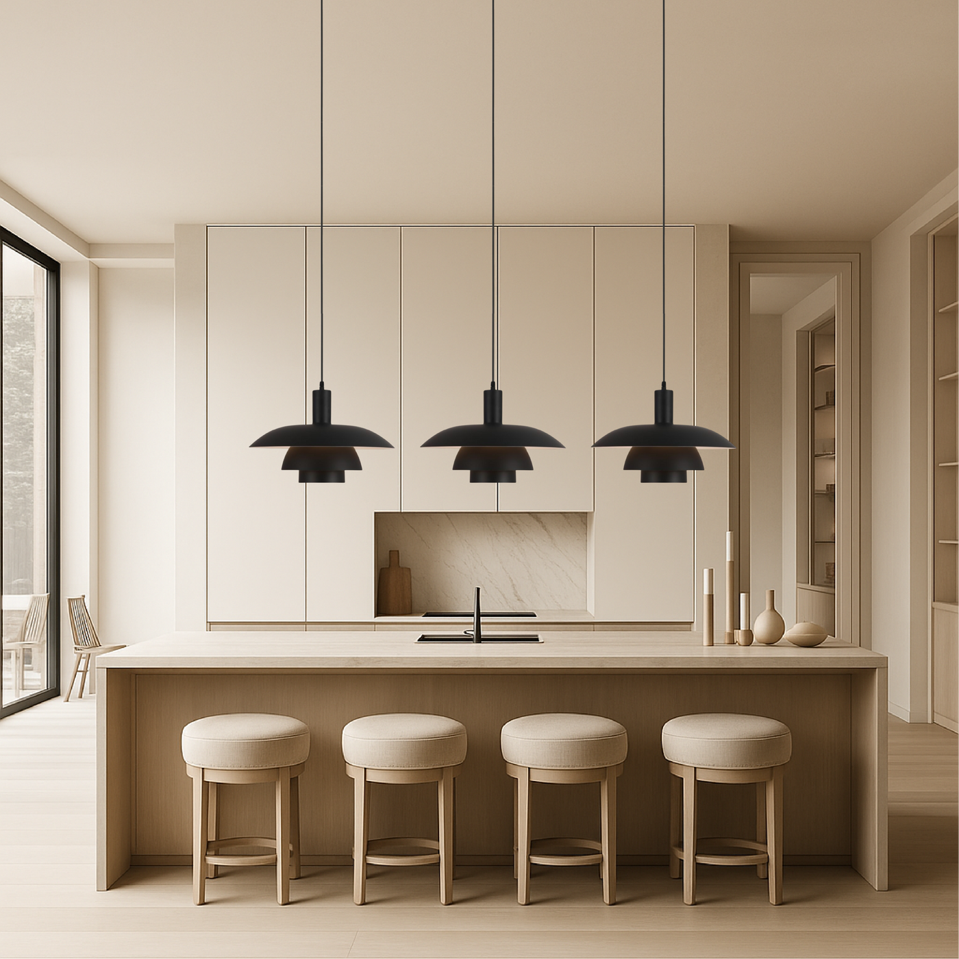 Danish Style Layered Pendant Light