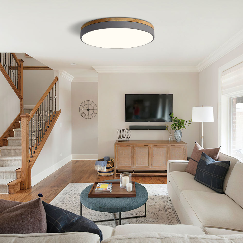 Disc Flush Ceiling Light – Minimal LED Round Fixture