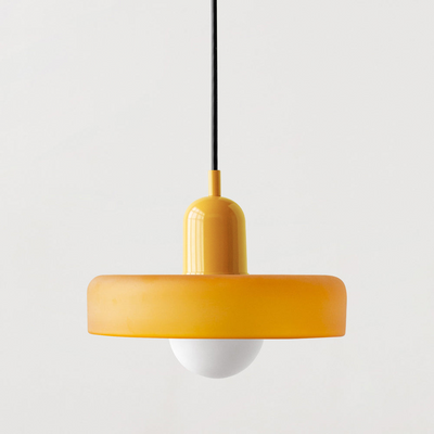 Bauhaus Colored Glass Pendant Light | Modern Dining Lamp