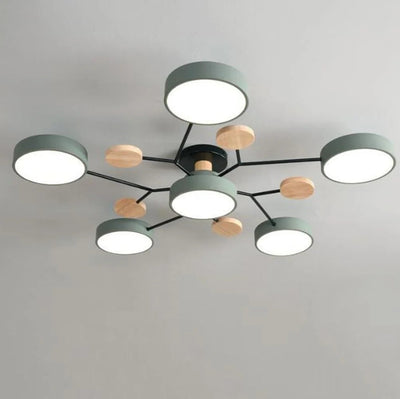 Modern Halo LED Ceiling Light – Semi Flush Mount Ring Design