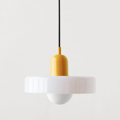 Bauhaus Colored Glass Pendant Light | Modern Dining Lamp