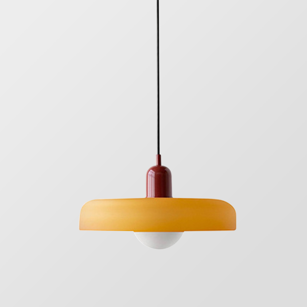 Bauhaus Colored Glass Pendant Light | Modern Dining Lamp