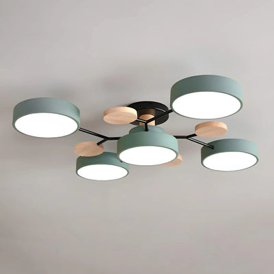 Modern Halo LED Ceiling Light – Semi Flush Mount Ring Design