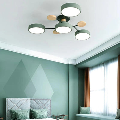 Modern Halo LED Ceiling Light – Semi Flush Mount Ring Design