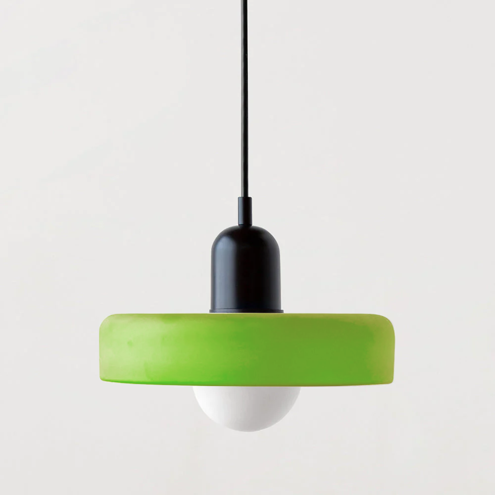 Bauhaus Colored Glass Pendant Light | Modern Dining Lamp