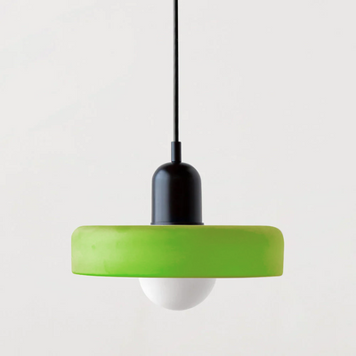 Bauhaus Colored Glass Pendant Light | Modern Dining Lamp