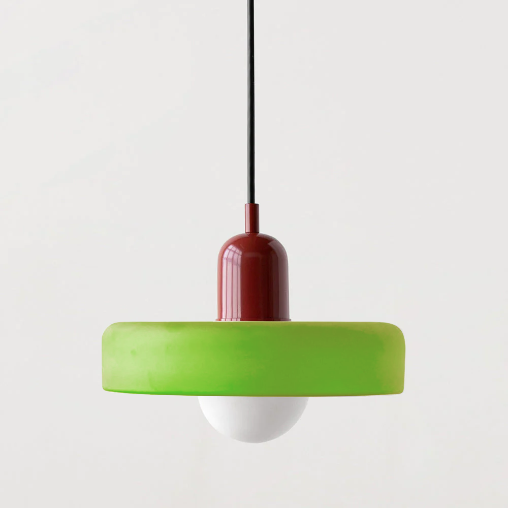 Bauhaus Colored Glass Pendant Light | Modern Dining Lamp