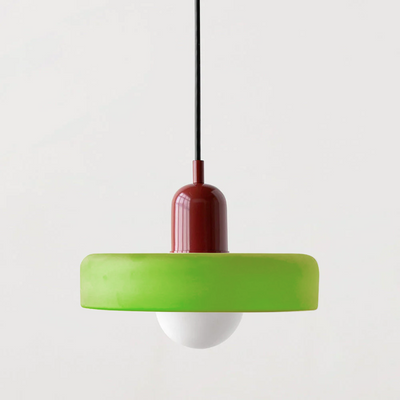Bauhaus Colored Glass Pendant Light | Modern Dining Lamp