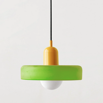 Bauhaus Colored Glass Pendant Light | Modern Dining Lamp