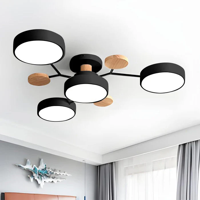 Modern Halo LED Ceiling Light – Semi Flush Mount Ring Design