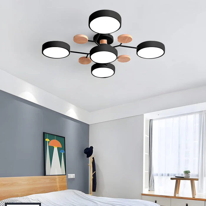 Modern Halo LED Ceiling Light – Semi Flush Mount Ring Design
