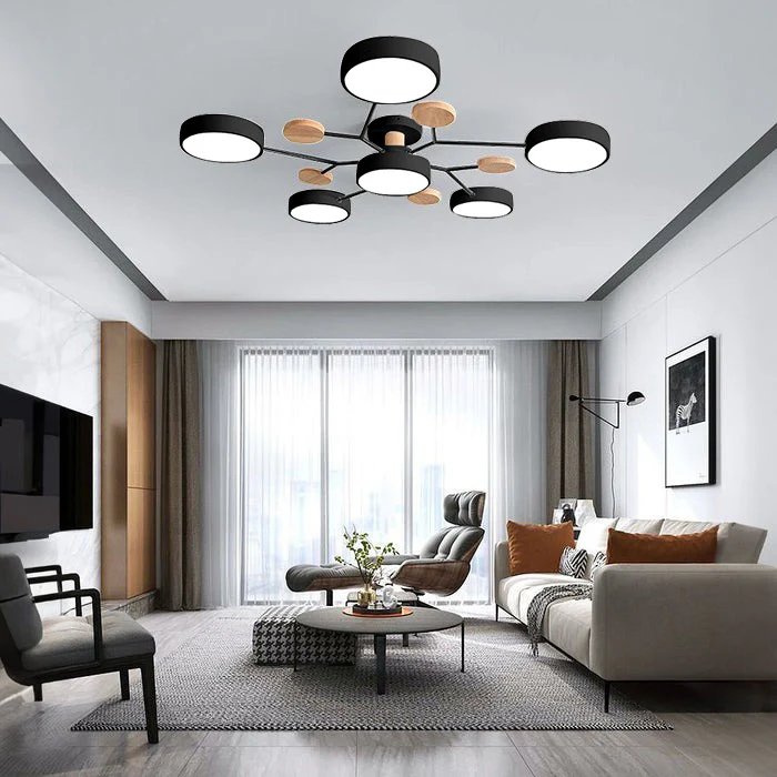 Modern Halo LED Ceiling Light – Semi Flush Mount Ring Design