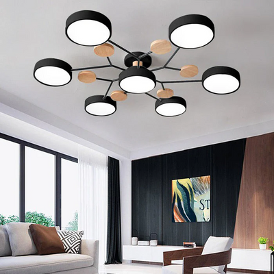 Modern Halo LED Ceiling Light – Semi Flush Mount Ring Design