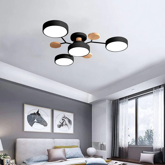 Modern Halo LED Ceiling Light – Semi Flush Mount Ring Design