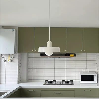 Bauhaus Colored Glass Pendant Light | Modern Dining Lamp