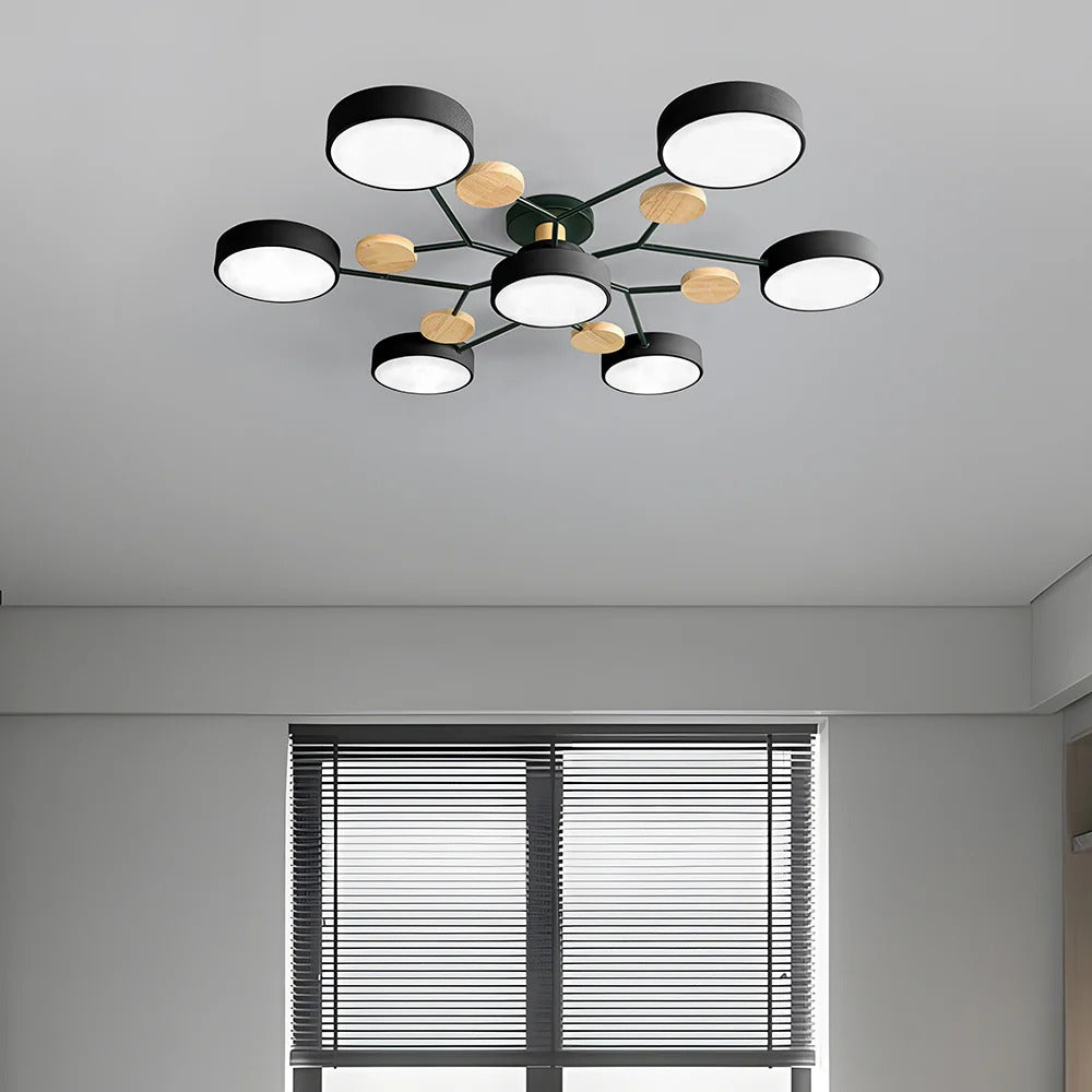 Modern Halo LED Ceiling Light – Semi Flush Mount Ring Design
