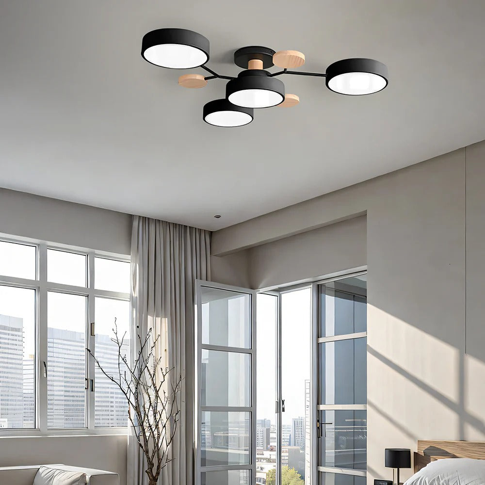 Modern Halo LED Ceiling Light – Semi Flush Mount Ring Design