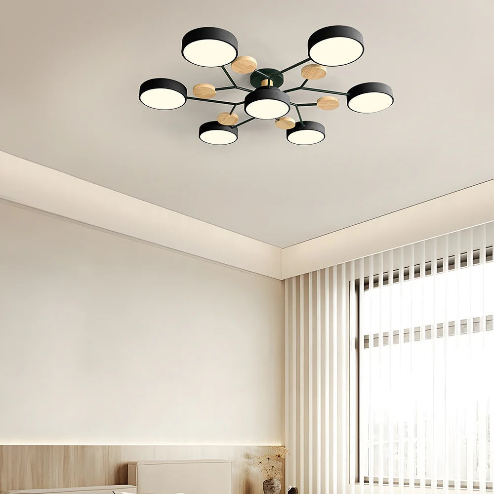 Modern Halo LED Ceiling Light – Semi Flush Mount Ring Design