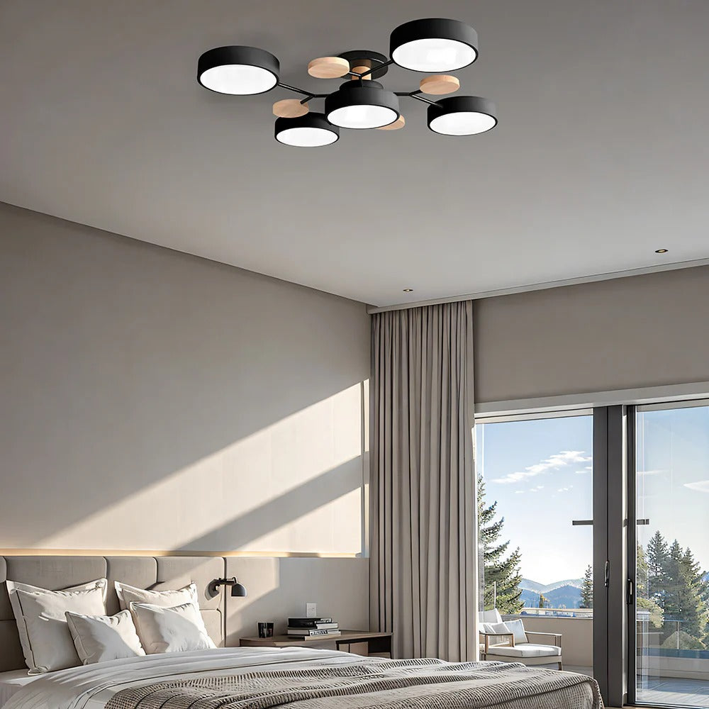 Modern Halo LED Ceiling Light – Semi Flush Mount Ring Design