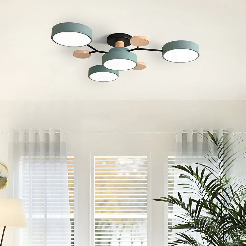 Modern Halo LED Ceiling Light – Semi Flush Mount Ring Design
