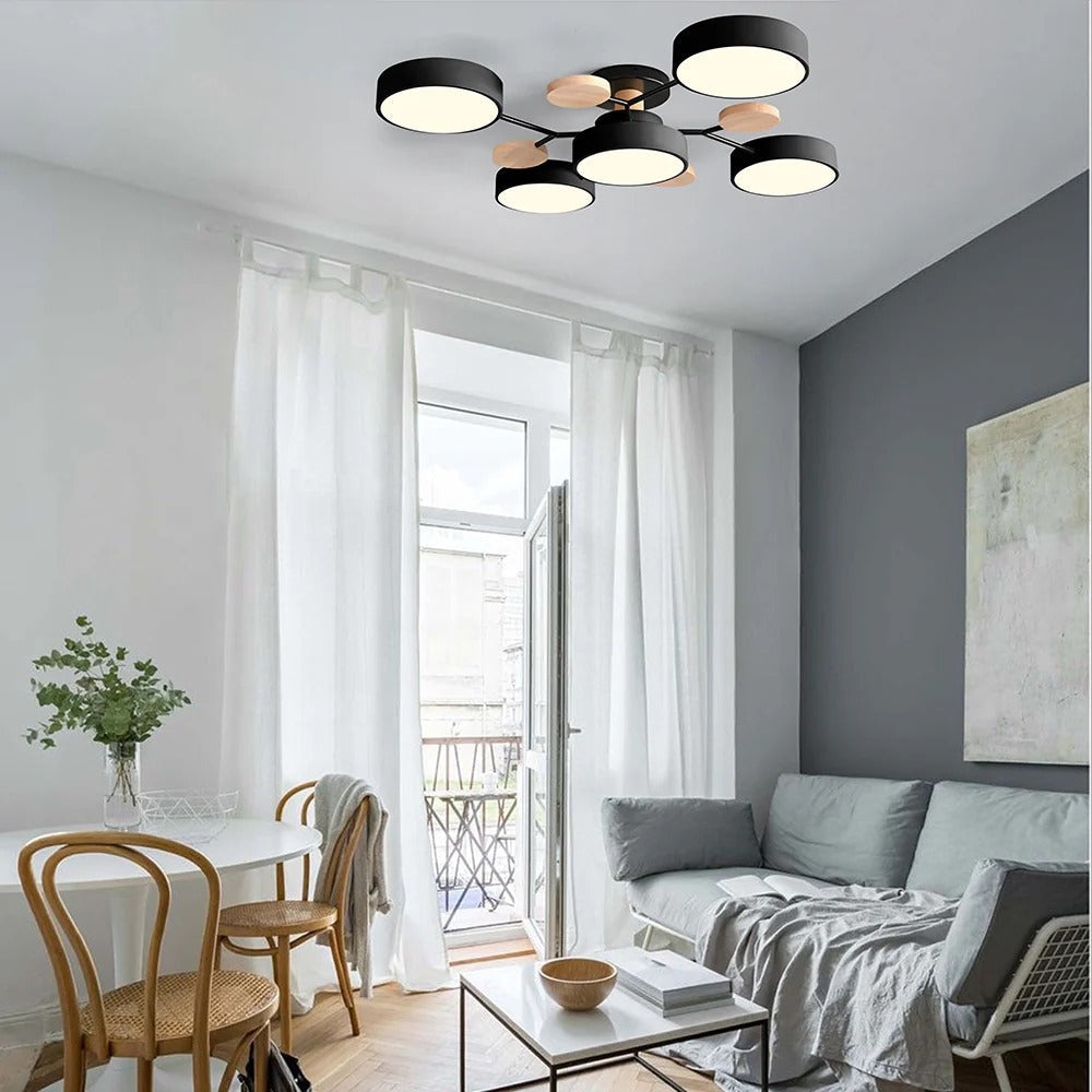 Modern Halo LED Ceiling Light – Semi Flush Mount Ring Design