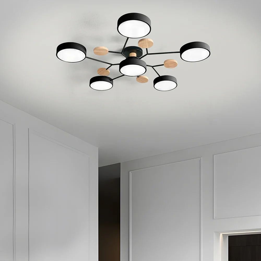 Modern Halo LED Ceiling Light – Semi Flush Mount Ring Design