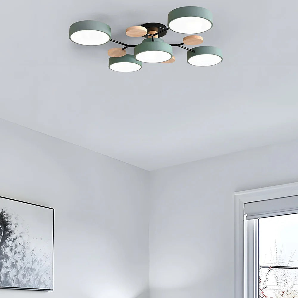 Modern Halo LED Ceiling Light – Semi Flush Mount Ring Design