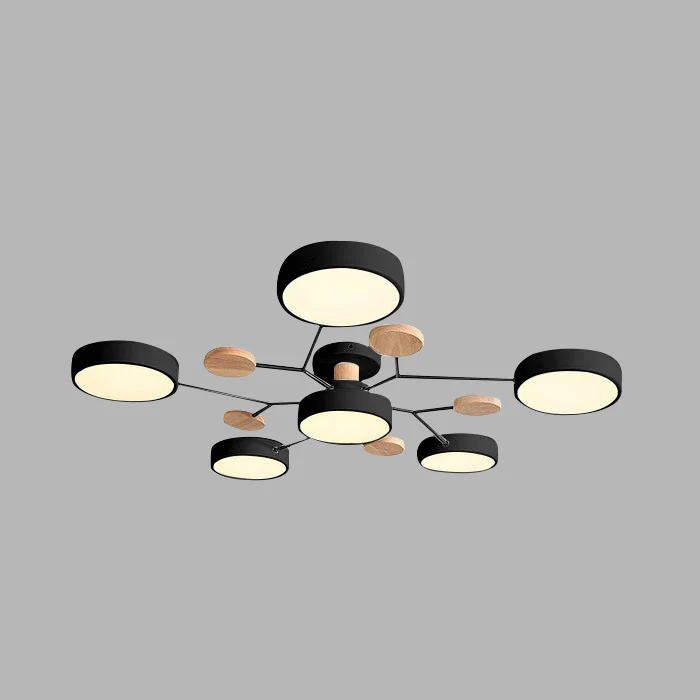 Modern Halo LED Ceiling Light – Semi Flush Mount Ring Design