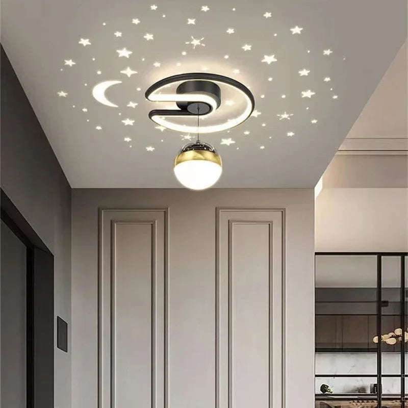Starry Sky LED Ceiling Light – Modern Chandelier for Living & Kids