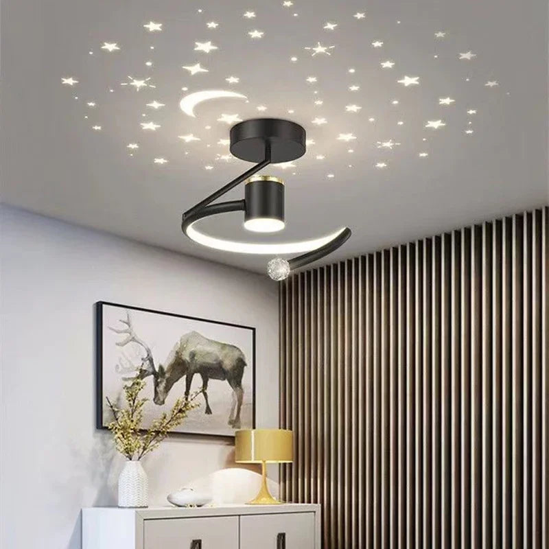 Starry Sky LED Ceiling Light – Modern Chandelier for Living & Kids
