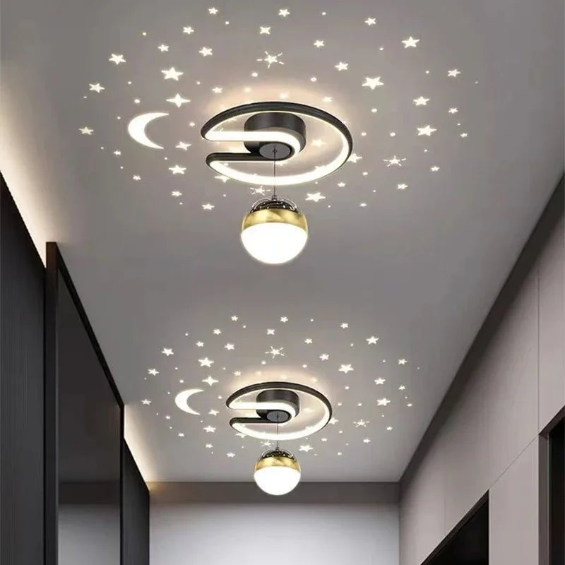 Starry Sky LED Ceiling Light – Modern Chandelier for Living & Kids
