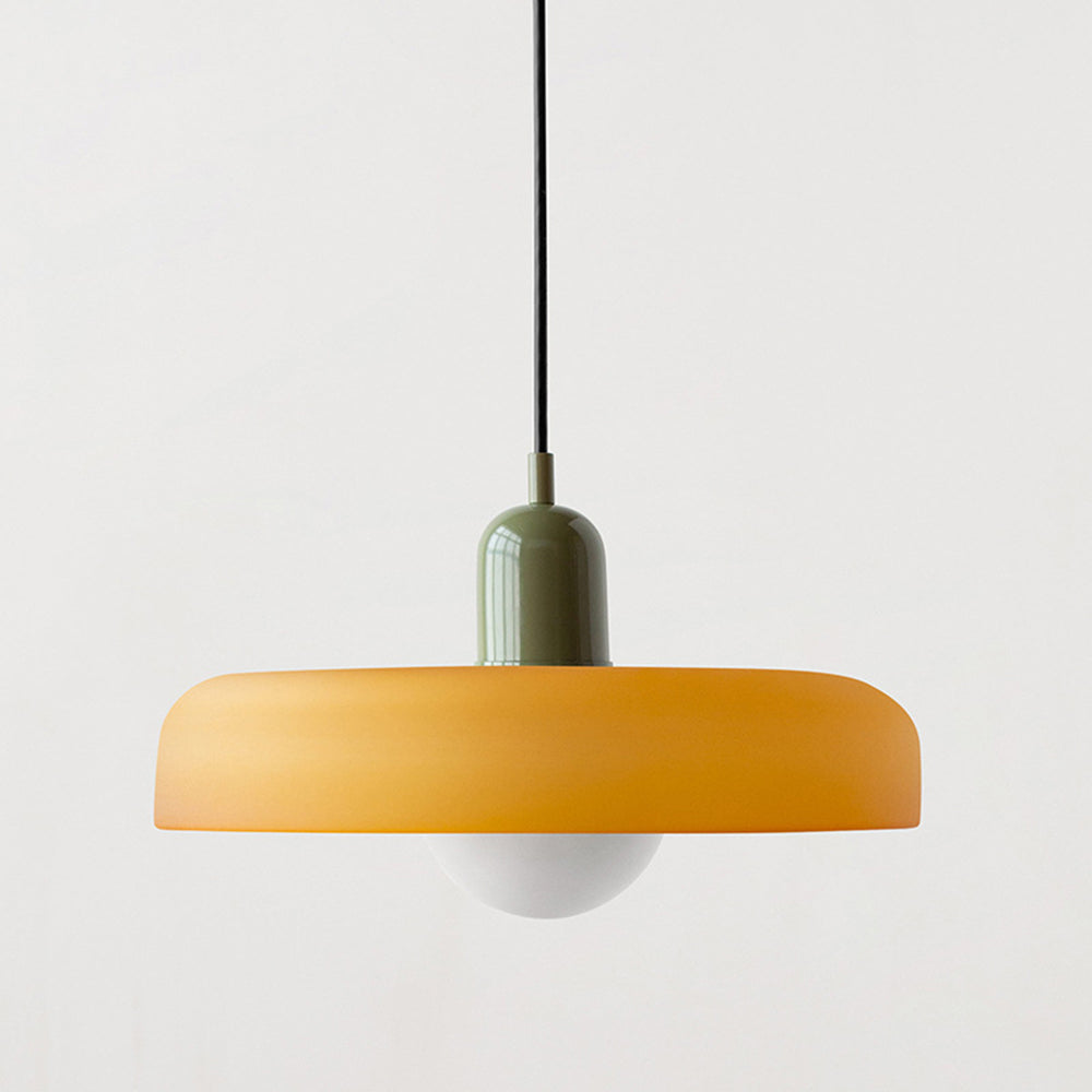 Bauhaus Colored Glass Pendant Light | Modern Dining Lamp