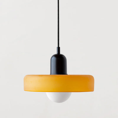 Bauhaus Colored Glass Pendant Light | Modern Dining Lamp