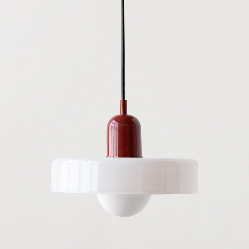 Bauhaus Colored Glass Pendant Light | Modern Dining Lamp
