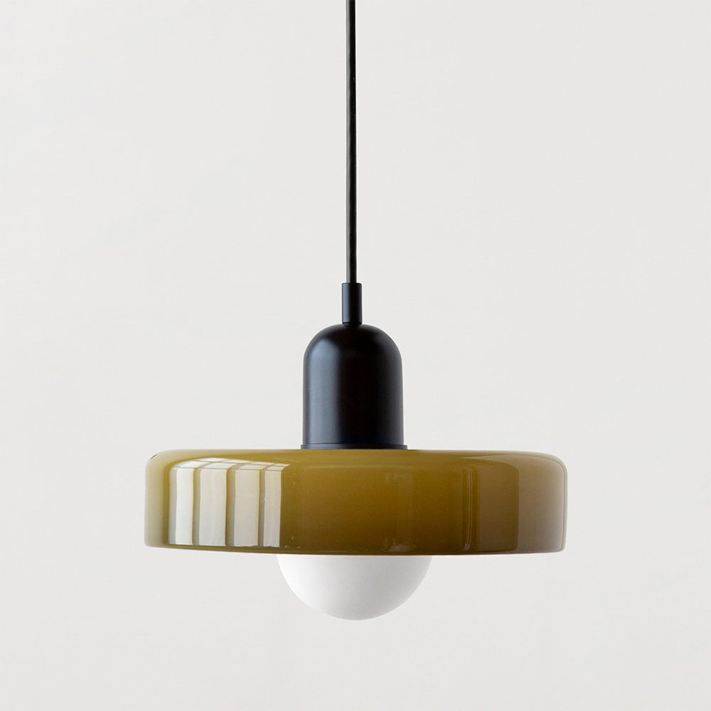 Bauhaus Colored Glass Pendant Light | Modern Dining Lamp