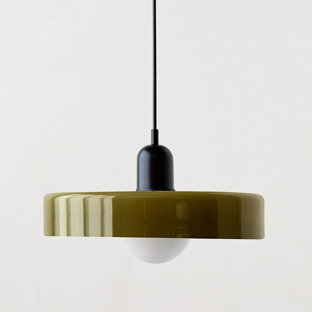 Bauhaus Colored Glass Pendant Light | Modern Dining Lamp