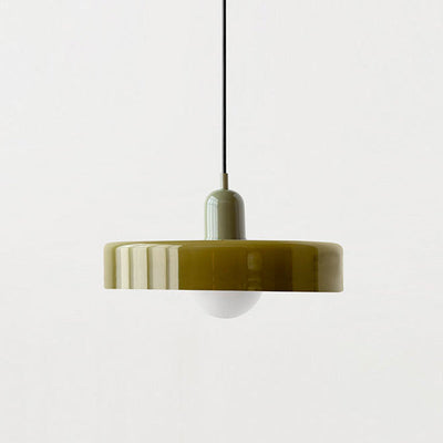 Bauhaus Colored Glass Pendant Light | Modern Dining Lamp